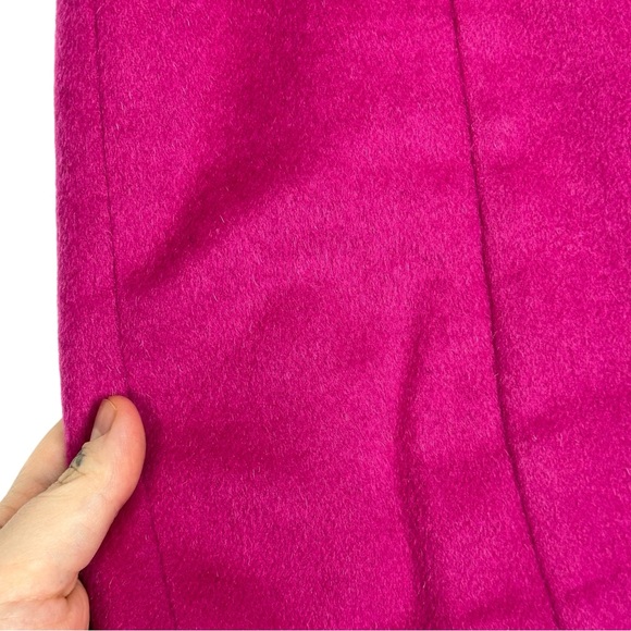 The Limited Textured Fur Wool Blend A Line Lined Career Mini Pencil Skirt Pink - Picture 8 of 11